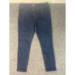 Old Navy Super Womens Size 14  Denim Jean blue Straight Leg Cotton Blends